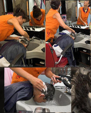 Cargar imagen en el visor de la galería, 251 young boy by barberette AnjaS 3 forward wash barberchair barberbowl