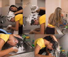 Load image into Gallery viewer, 9000 AlisaF by Marinela Kitchensink shampooing each other long hair