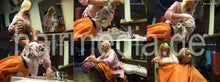 Laden Sie das Bild in den Galerie-Viewer, 8131 4 Agata forward salon shampoobowl hair, head, ear and face wash in pink apron large tieclosure cape