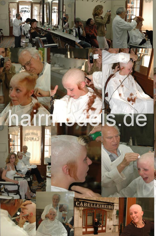 891 Cabelleireiro Cabelshaver, headshave one a smoking redhead girl in Lisboa