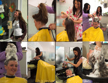 Load image into Gallery viewer, 515 JanaR upright shampooing in large heavy yellow pvc cape