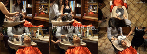 361 Parwana 3 backward salon shampooing thick indian hair by Tokhi red satin cape