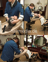 Laden Sie das Bild in den Galerie-Viewer, 9036 5 Franziska backward shampoo salon hairwash by barber