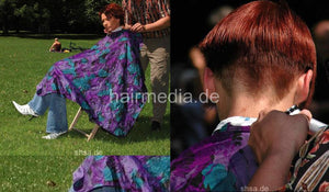 866 Sabine outdoor haircut session event 18 min video and 140 pictures for download