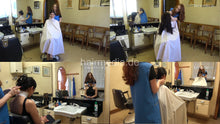Load image into Gallery viewer, 1034 TamaraA by JuliaR caping in barbershop at barberchair