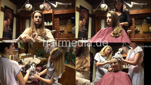 361 Valentina 1 upright hairwash 4hand in dederon aprons