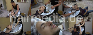 2007 longhaired barber Matti backward wash