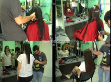 Laden Sie das Bild in den Galerie-Viewer, 8077 Daniela 2 cut long hair by Italian barber