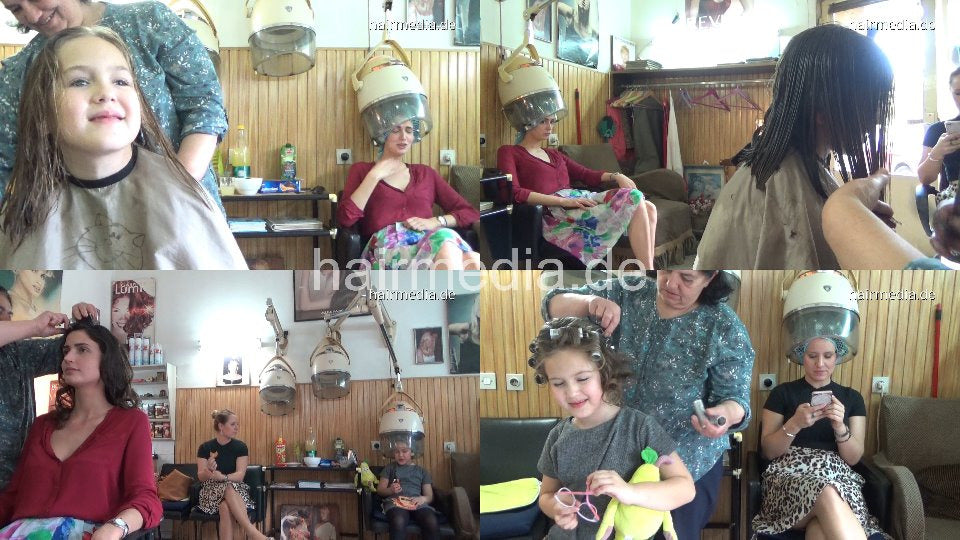 1138 06 Ivonne child haircut trim and wet set 35 min HD video for download