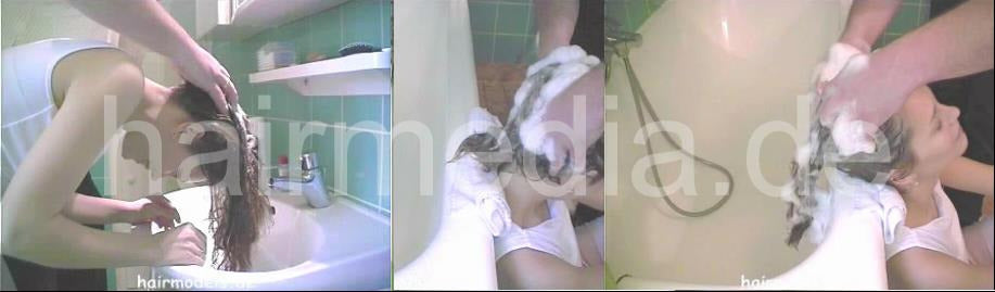 9106 NataschaW shampooing by barber at home 17 min video for download