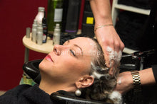 Carica l&#39;immagine nel visualizzatore di Gallery, 6164 Barberette AlexandraS 1 backward shampoo by colleauge young barber