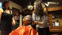 将图片加载到图库查看器，361 Parwana 2 indian upright hairwash by Tokhi, Talya controlled in red satincape