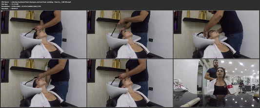 1062 relaxing backward hair shampoo and wet hair combing - how to