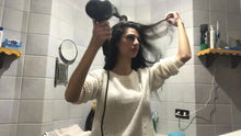 Laden Sie das Bild in den Galerie-Viewer, 1147 hair dryer ASMR relax sound self blow in pullover in bathroom