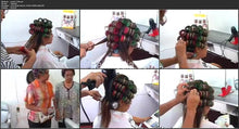 Load image into Gallery viewer, 6199 Roses shampoo velcrorollers updo 60 min video for download