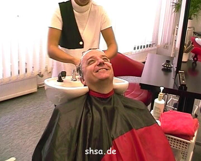 224 Male shampoo and cut by GDR barberette 14 min video for download