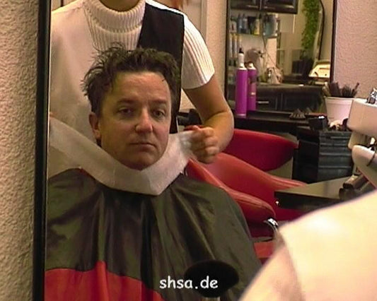 224 Male shampoo and cut by GDR barberette 14 min video for download