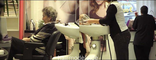 336 Leipzig Salon backward salon shampooing by mature barberette