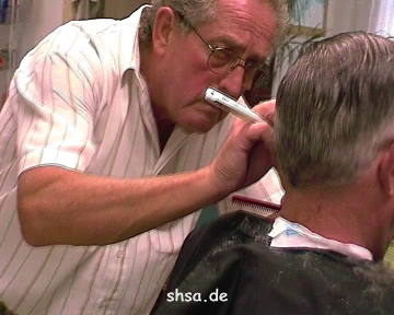 226 a day in vintage german barbershop with barberette assistance