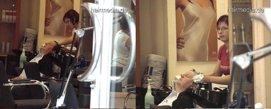 1013 s0087 male backward shampooing 3 min video for download
