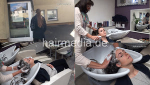 6175 JaninaS backward salon hairwash shampooing pampering ASMR