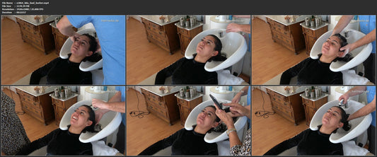 7099 Lida pampering backward wash by barber