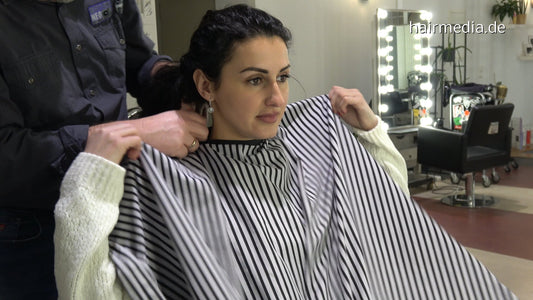 385 Shqiponje pampering backward salon hair wash by barber shampooing thick italian hair