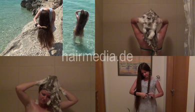 1023 6 Suza outdoor and bikini long hair self wash 20 min video for download