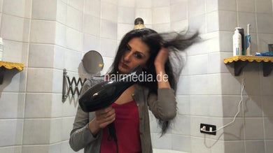 1147 hair dryer ASMR relax sound self blow in jacket in bathroom