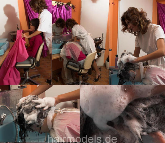 b007 Luise firm wash and blow by Mila 25 min video for download