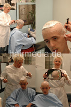 Charger l&#39;image dans la galerie, 223 Markus Buzz and Headshave by mature barberette in white RSK knife