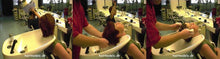 Charger l&#39;image dans la galerie, 9117 Siglinde salon owner by barber shampooing backward