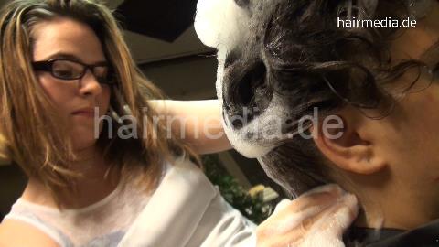 530 ASMR Sinem upright shampooing very thick hair by VictoriaB