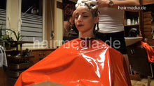 Load image into Gallery viewer, 361 SophiaA 1 upright hairwash by LauraL in black skirt tatoo model undercut damaged hair