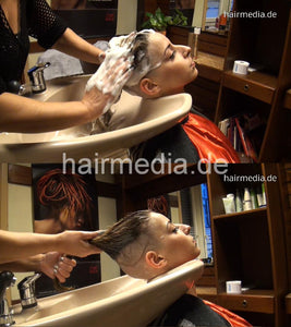 8098 Barberette SophiaA 3 teen sidecut wash by Talya salon shampooing