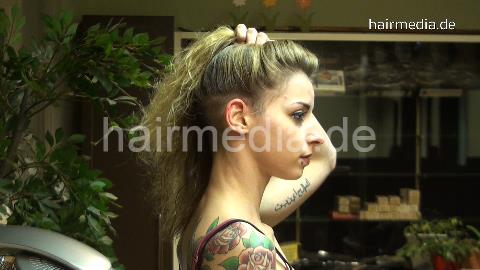 361 Sophia 4 blow dry job damaged undercut sidecut hair tatoo