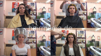 6168 AnjaH by Barber forward shampoo and wet set Part 2 wet set