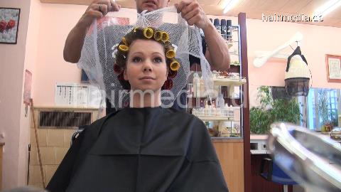6168 AnjaH by Barber forward shampoo and wet set Part 2 wet set