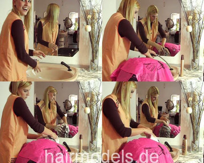 266 Barberette Valora guy firm wash and massage in pink shampoocape
