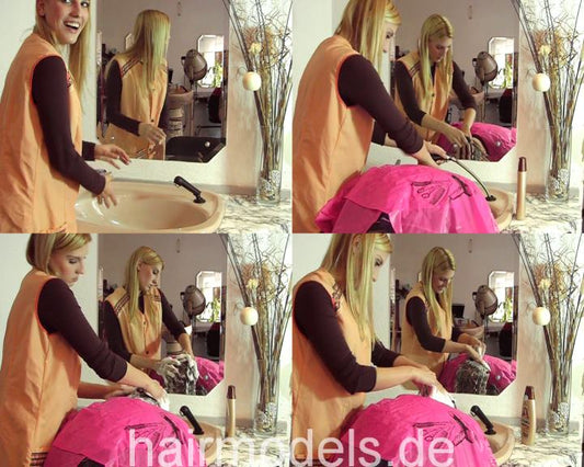 266 Barberette Valora guy firm wash and massage in pink shampoocape