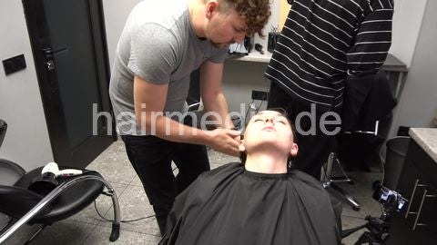 7200 Tatjana perm by Ukrainian barber 3 final shampoo and blow
