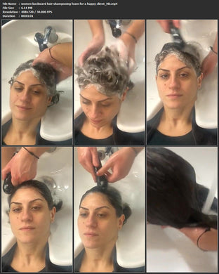 1062 women backward hair shampooing foam for a happy client