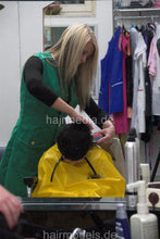 Load image into Gallery viewer, 247 Swetlana buzzing young boy in barbershop Nyonkittel Vinylcape