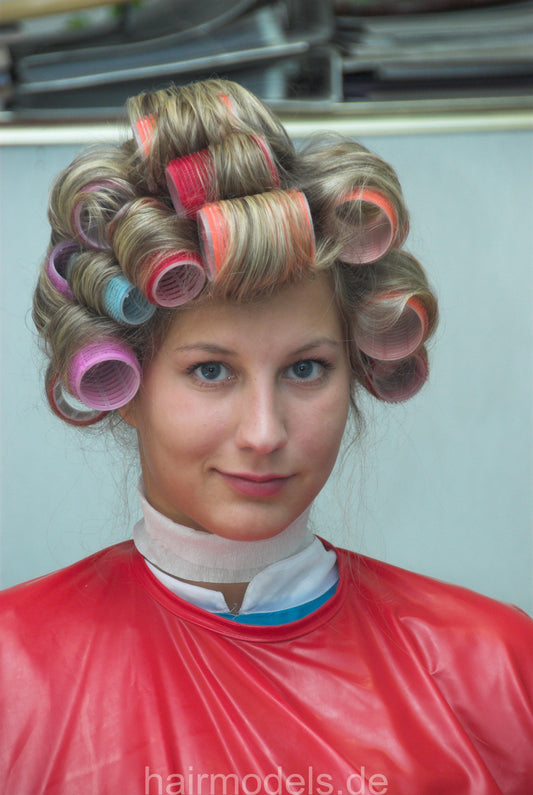 170 Part 5 Stefanie in dederon apron and PVC cape unroll