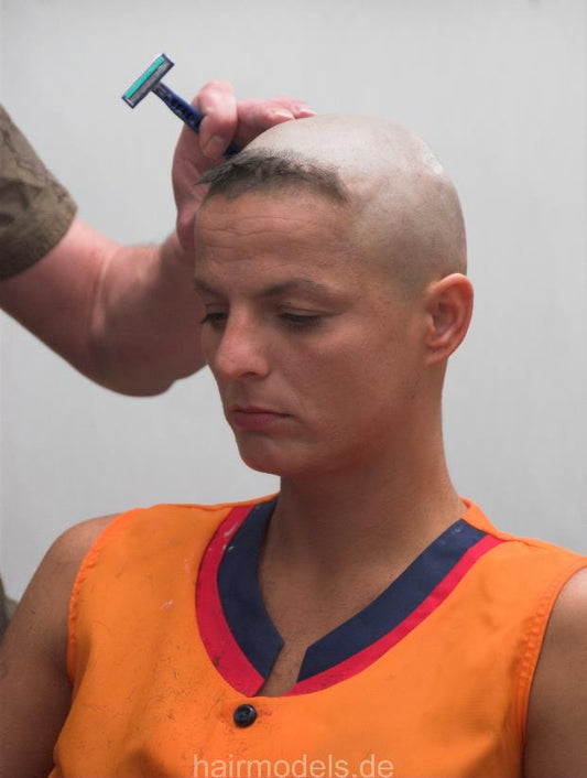 898 6 Sandra a few month later, second forced headshave by same male client   TRAILER