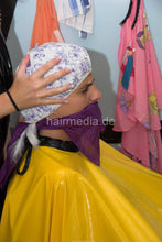 Load image into Gallery viewer, 898 3 Sandra forced perm handcuffed in very heavy pvc cape