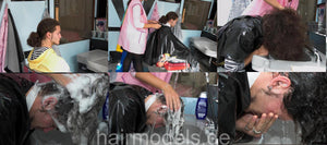 255 long hair guy Stan by AnjaS forward salon shampooing wash in heavy vinyl cape