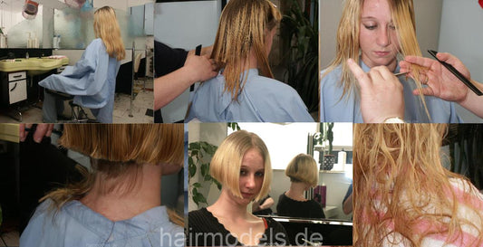 854 Teen first bob by male hobbybarber using swiss trick