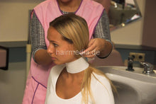 Load image into Gallery viewer, 1026 Xara backward shampoo teen hairwash by KristinaF in pink apron